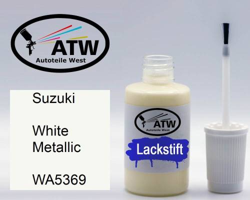 Suzuki, White Metallic, WA5369: 20ml Lackstift, von ATW Autoteile West.